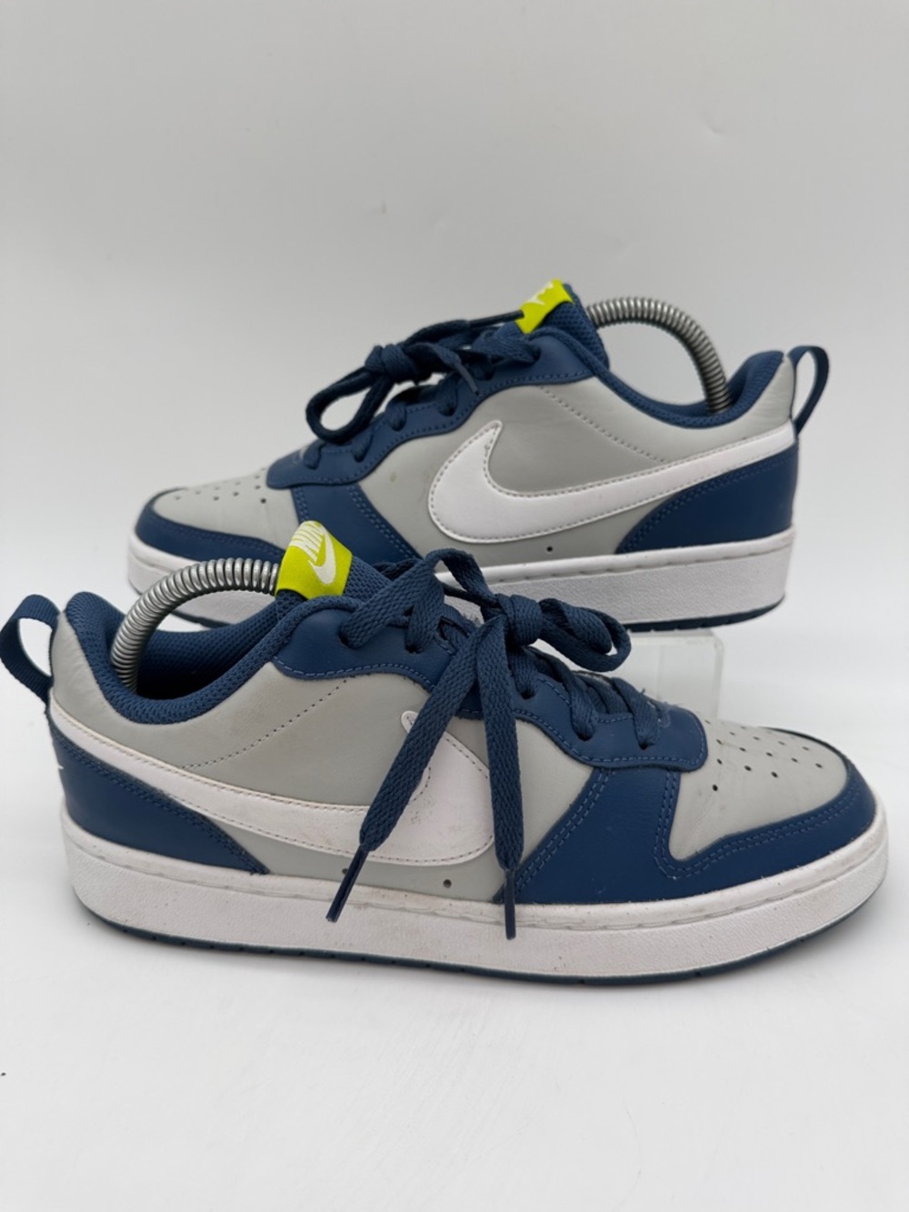 Nike Court Borough 2 Low Gray Fog Mystic Navy - BQ5448-016 Youth Size 6Y